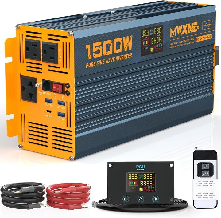 MWXNE 1500W pure sine wave inverter for RV solar
